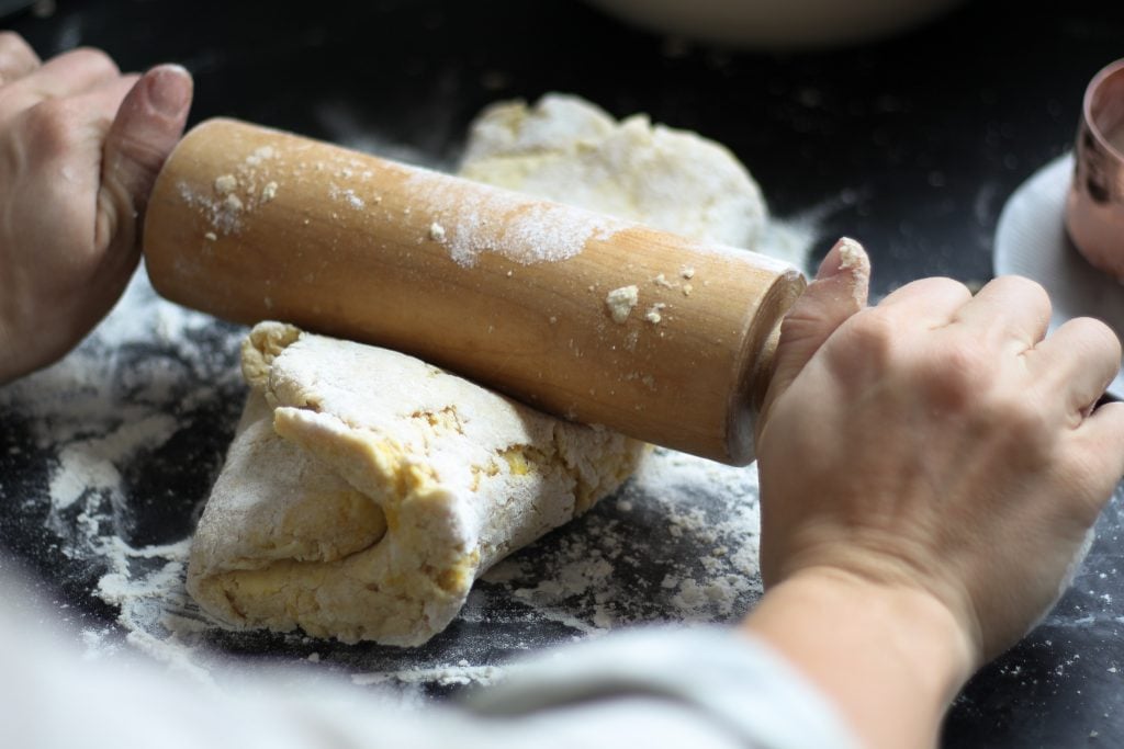 rolling biscuit dough