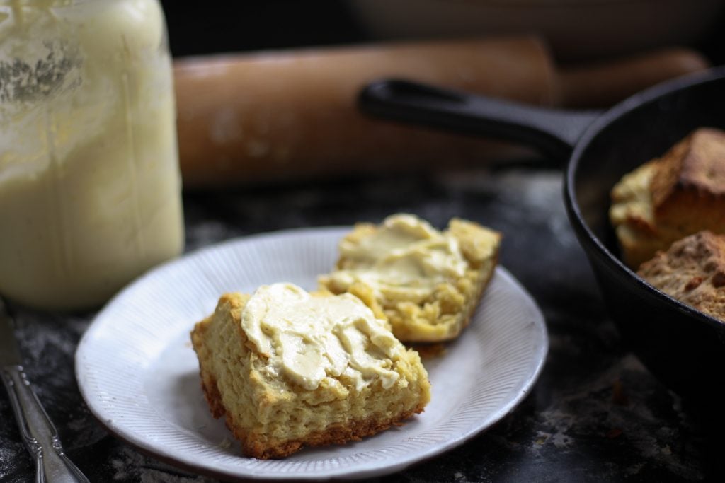 buttered biscuit