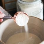 adding flour