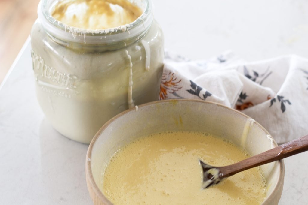 sourdough crepe batter