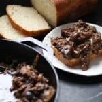 open faced roast beef