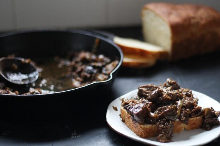 Slow Roasted Open Faced Roast Beef