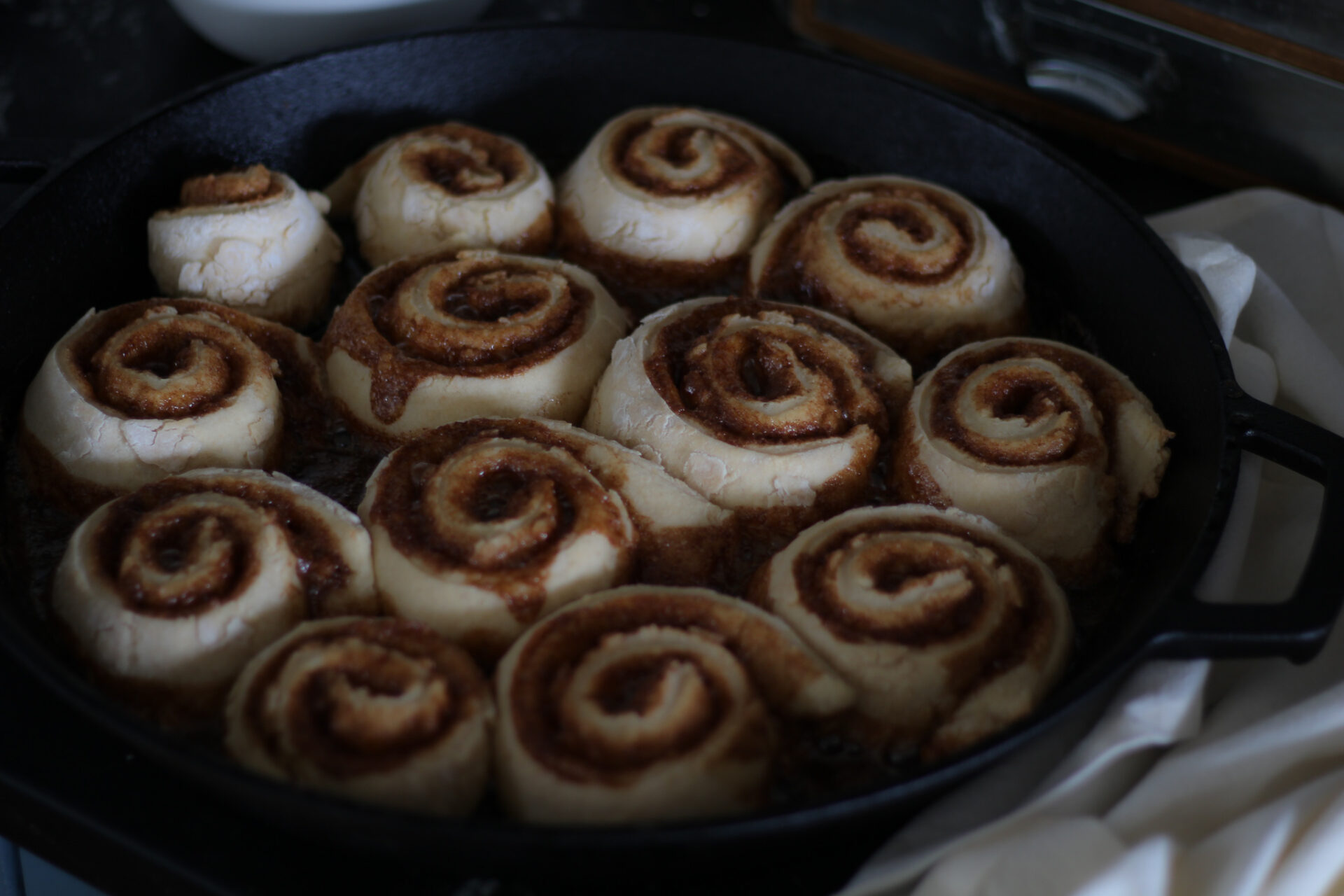 risen cinnamon rolls