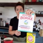 holding a box of borax