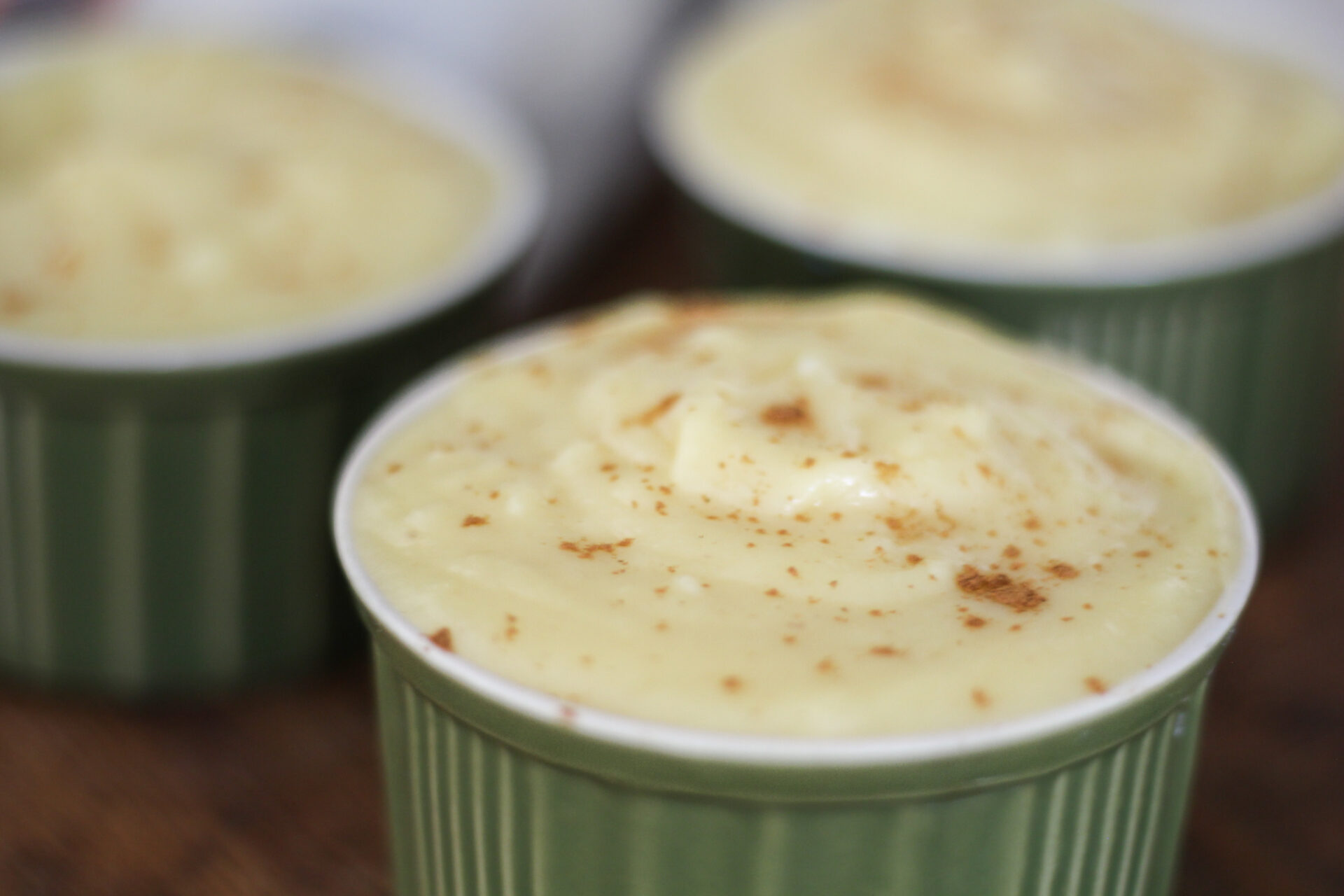 fresh custard made from raw milk