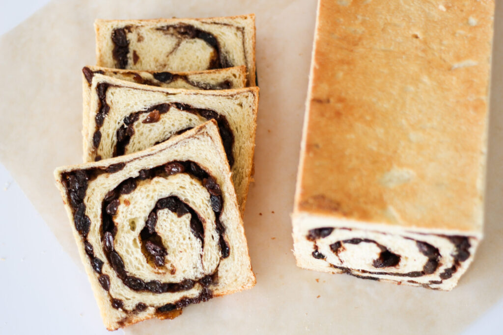 sourdough cinnamon raisin pullman loaf