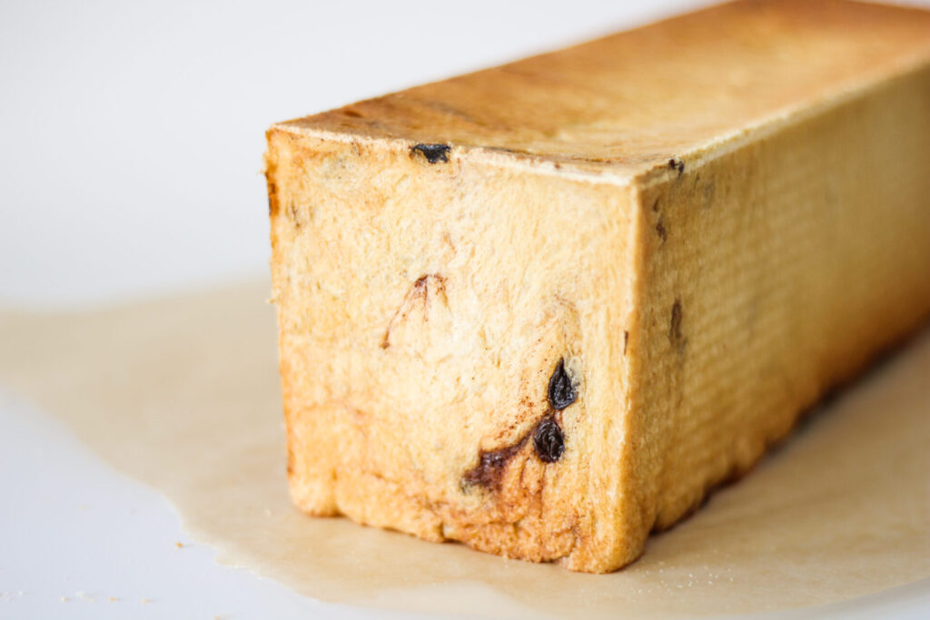 square sourdough cinnamon raisin bread