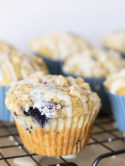 sourdough blueberry muffins