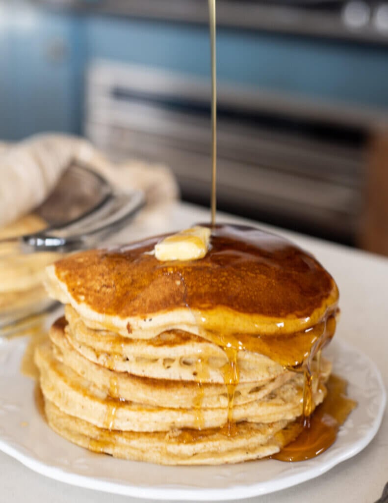 fluffy sourdough pancakes