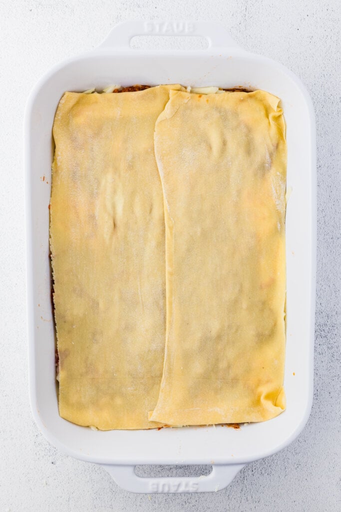 second layer with noodles
