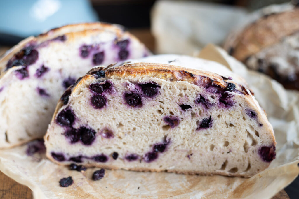 sourdough blueberry bread