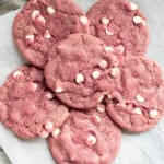 pink sourdough sugar cookies