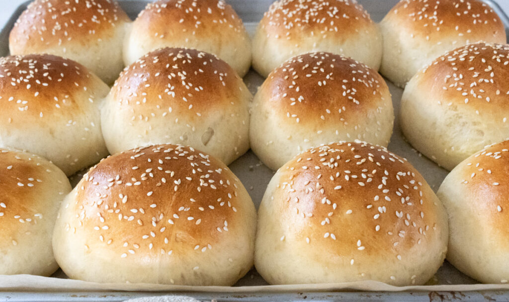 homemade burger buns