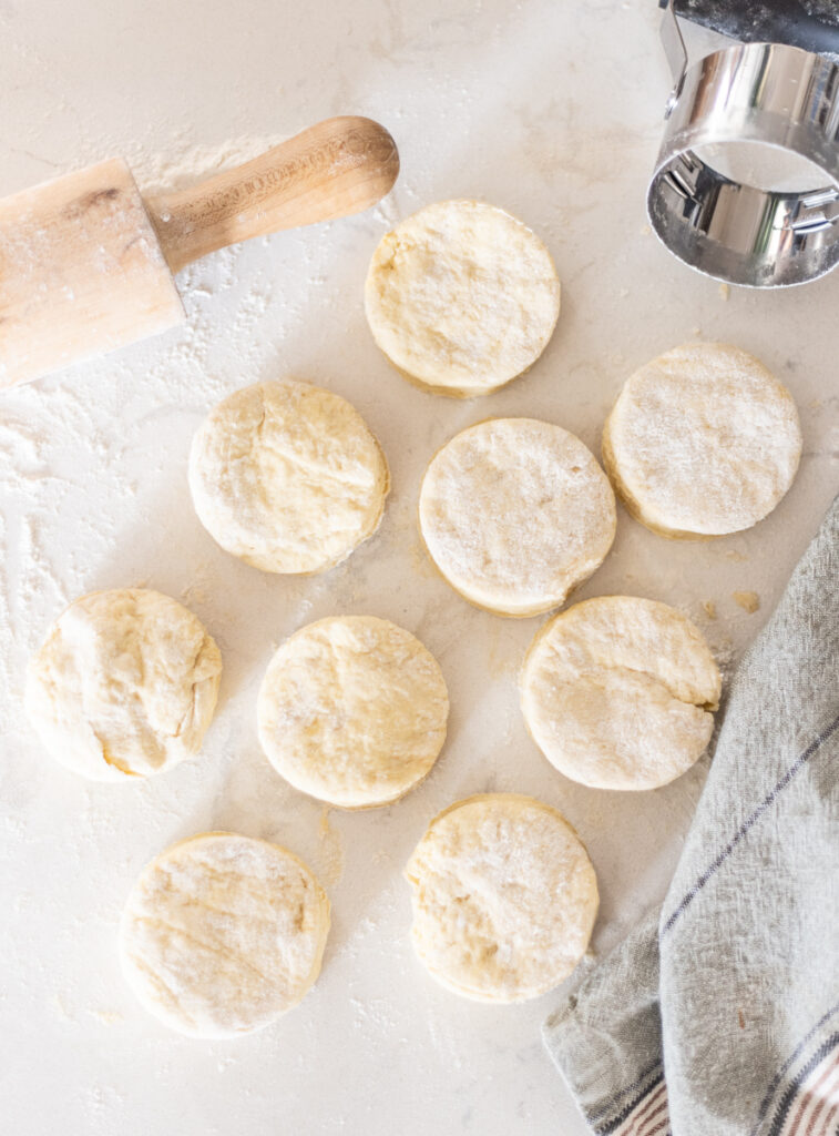 cut biscuit dough