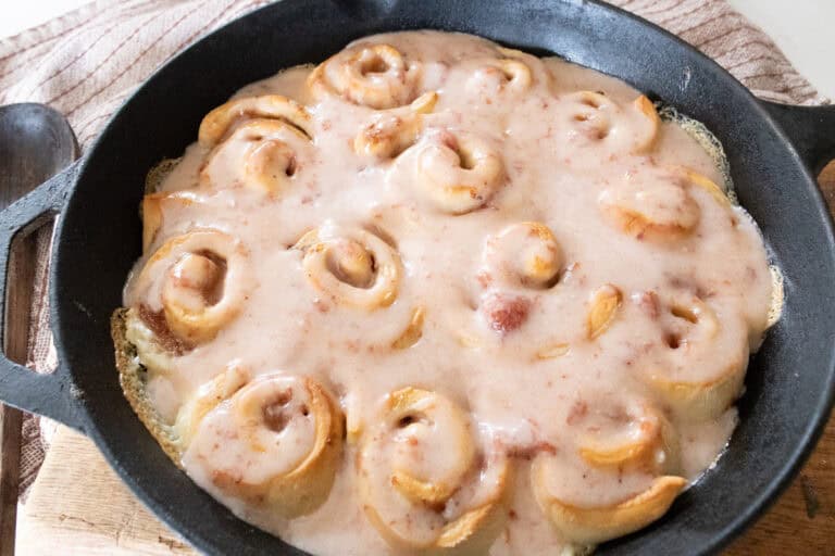 strawberry sourdough cinnamon rolls