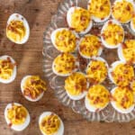 spicy deviled eggs with bacon