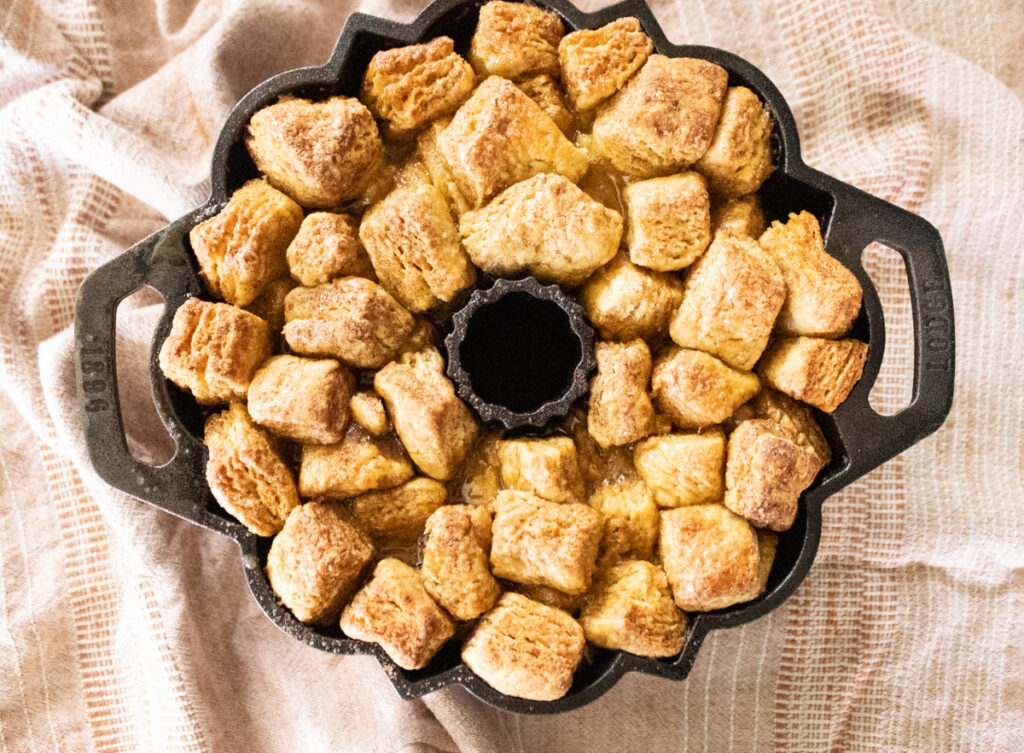 monkey bread in a bundt pan