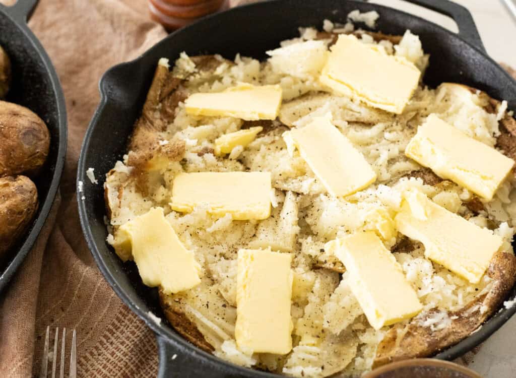 butter on potatoes