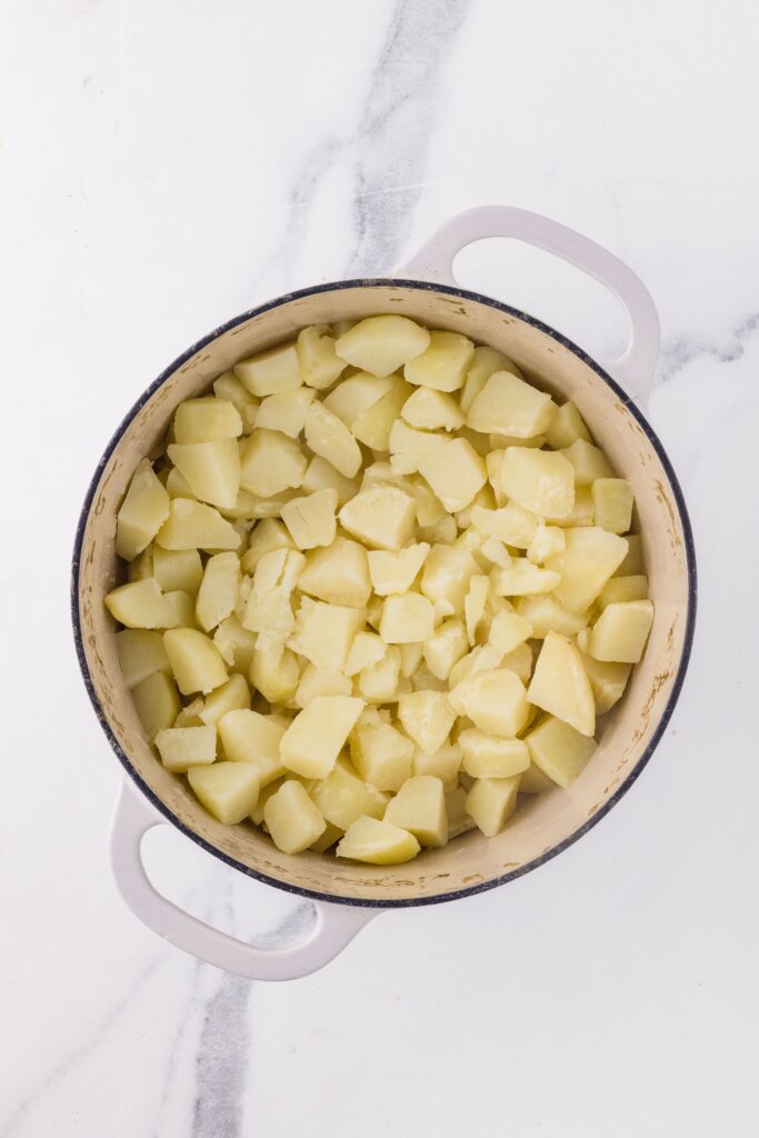 drained diced potatoes