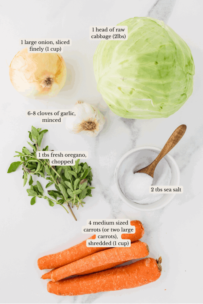 fermented coleslaw ingredients