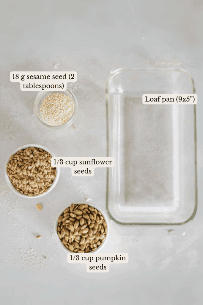 seeded sourdough bread seed mix labeled ingredient photo.