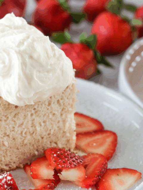 sourdough angel food cake featured image