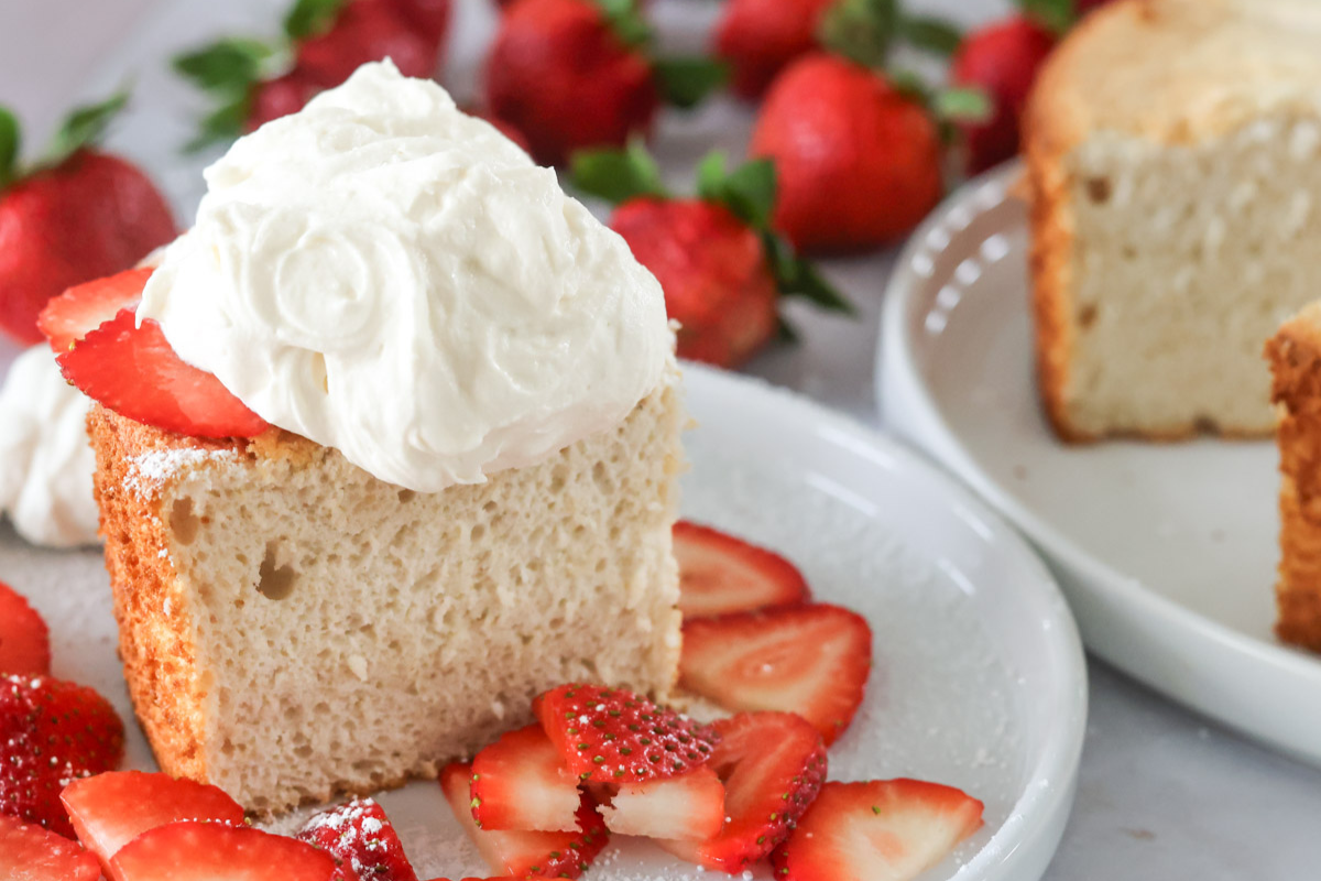sourdough angel food cake featured image