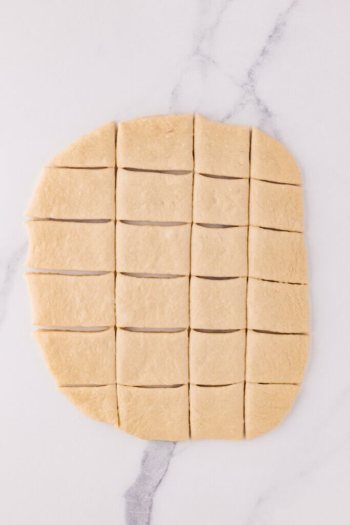 dough divided into 24 pieces