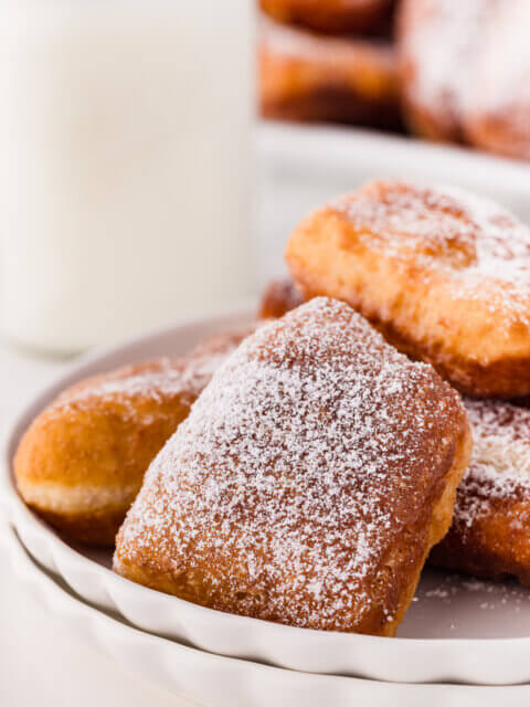 sourdough beignets on a plate
